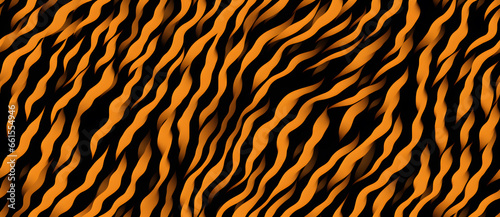 Tiger skin print seamless hand drawn pattern © Oksana