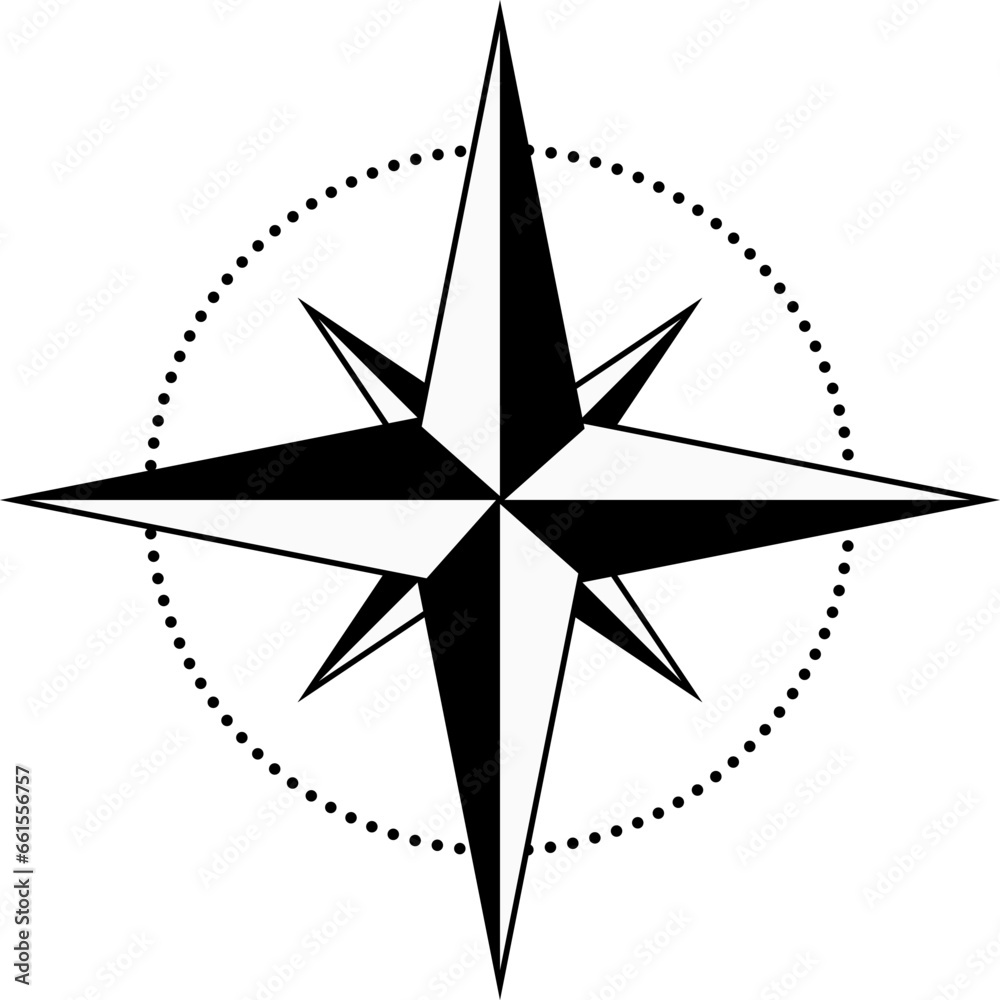 Compass Monochrome Element Compass Monochrome Element