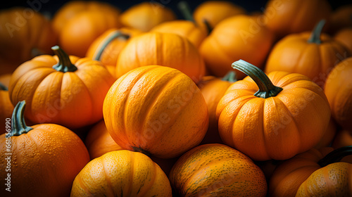 pumpkins on a market