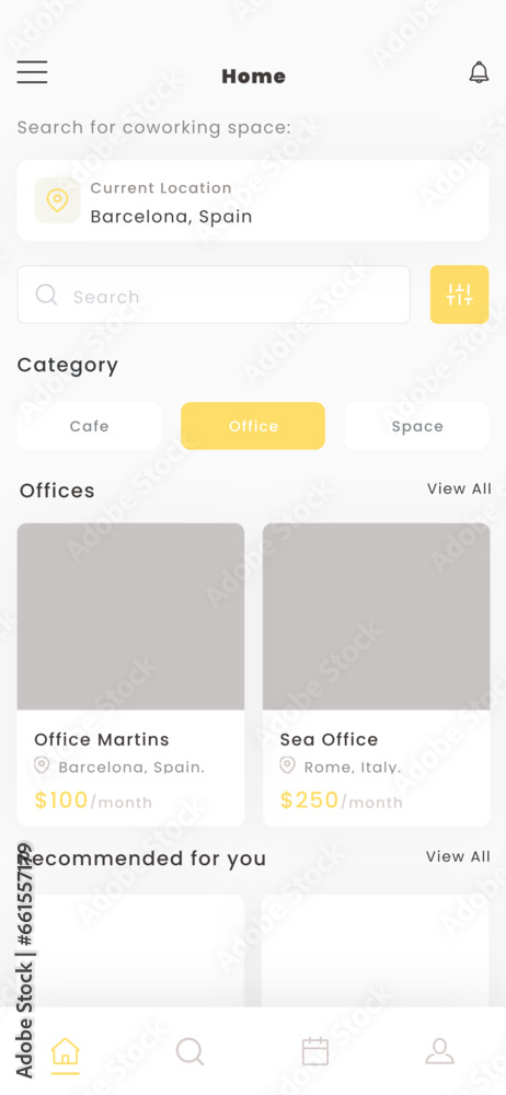 Coworking Space, Office, meetup and Meeting room finder Mobile App UI Kit Template Coworking Space, Office, meetup and Meeting room finder Mobile App UI Kit Template