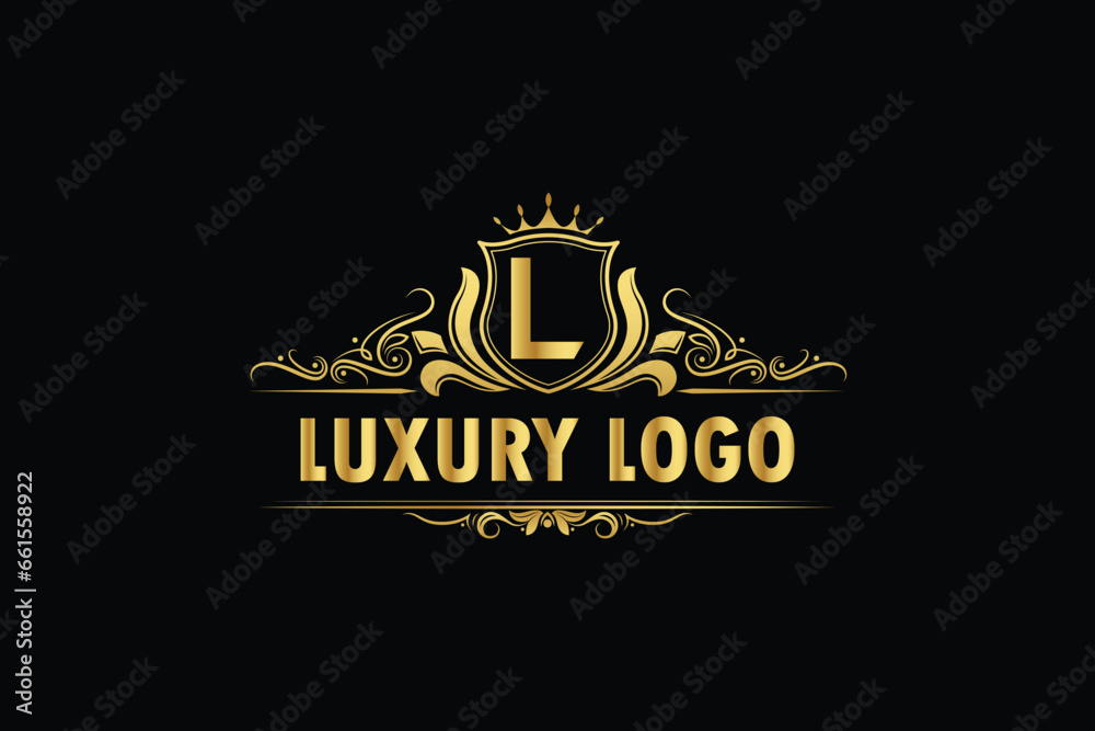 luxury latter golden logo design luxury latter golden logo design