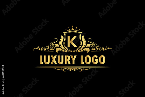  luxury latter golden logo design