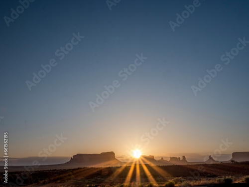 Monument Valley sun rays