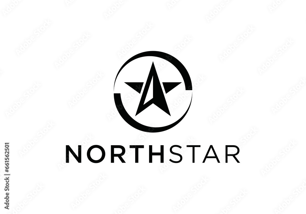 north star logo vector icon illustration. modern style - obrazy, fototapety, plakaty 