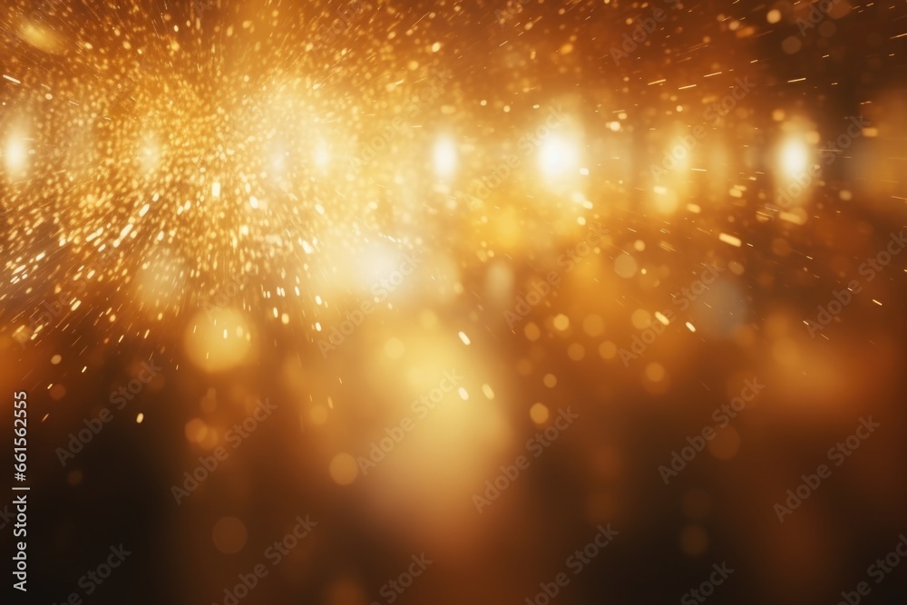 Obraz premium Abstract glowing golden light effect with sparkling rays