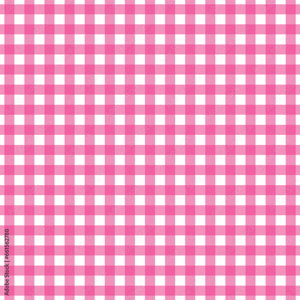 Abstract seamless pattern of checkered pink and white. Modern vector template for banner, cover, print, promotion, sale, greeting, web, page, header, landing, social media