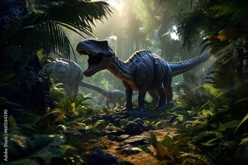 tyrannosaurus rex dinosaur, Generative AI © NALDO