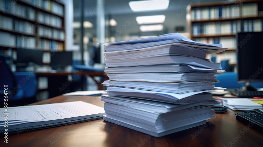 Stack of documents on the office desk. Stack of documents on the office desk.