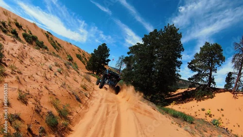 UTV Driving Though Forest Trails photo