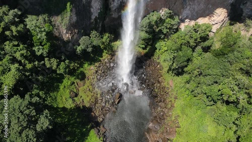 Aerial Majesty: Sengés Waterfall Cascading in Paraná, Brazil
