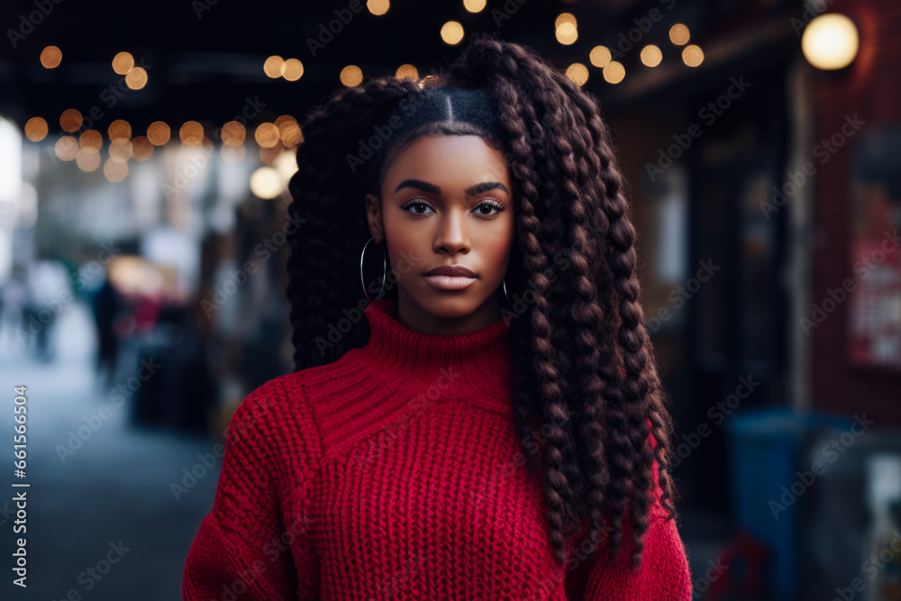 Young woman with long hair Young woman with long hair