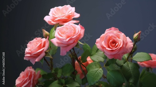 illustration beautiful pink roses regency high detail.Generative AI © minatidesign