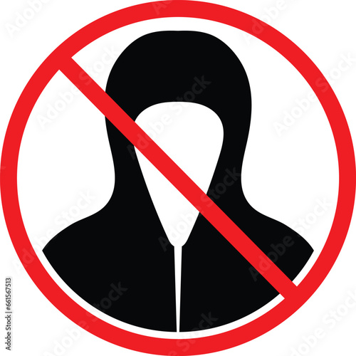 No Hood, Hoodies Prohibition Sign
