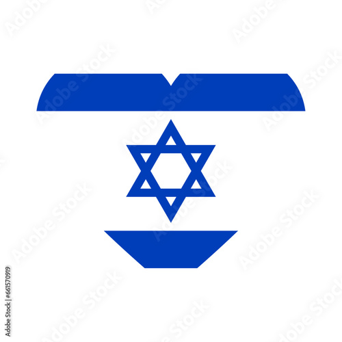 Israel flag heart shape