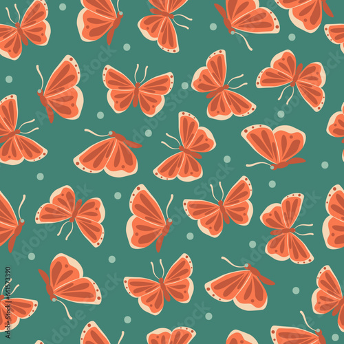 seamless pattern with butterflies