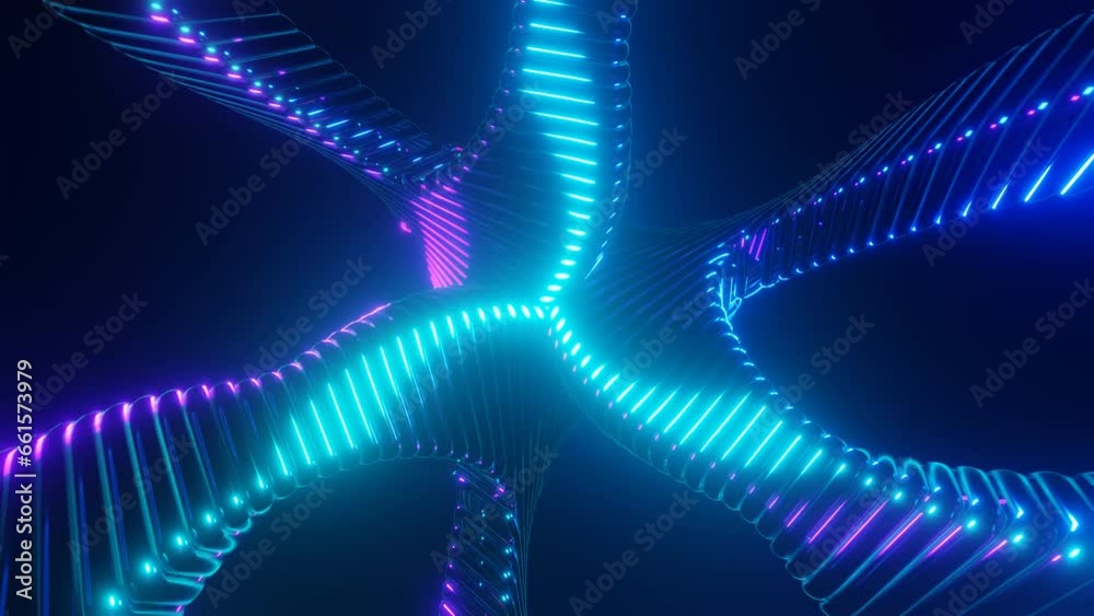 Seamless VJ loop of multicolor, hypnotic neon artwork.