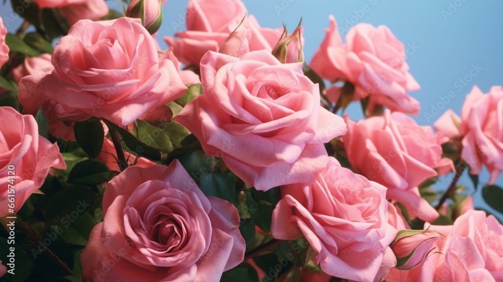 illustration beautiful pink roses regency high detail.Generative AI illustration beautiful pink roses regency high detail.Generative AI