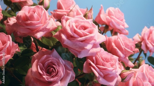 illustration beautiful pink roses regency high detail.Generative AI