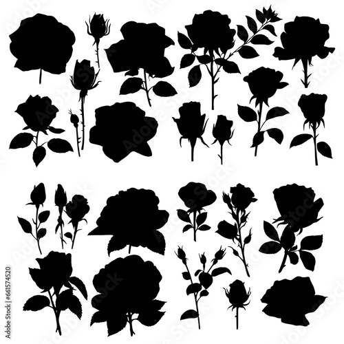 Rose silhouettes