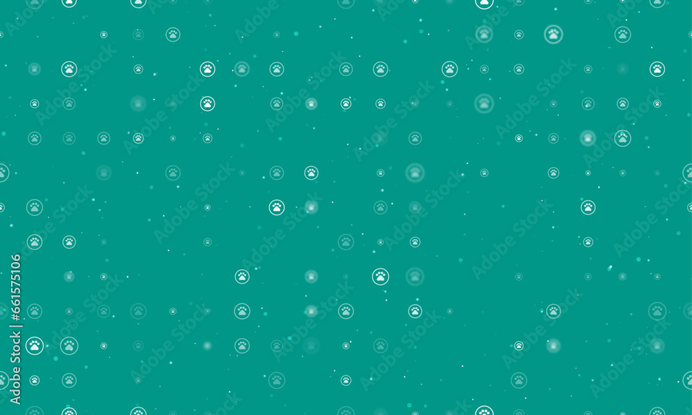 Seamless background pattern of evenly spaced white furry gender symbols of different sizes and opacity. Vector illustration on teal background with stars Seamless background pattern of evenly spaced white furry gender symbols of different sizes and opacity. Vector illustration on teal background with stars