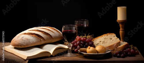 Religious items bible and communion