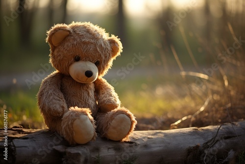 lonely teddy bear. Generative AI © Sophia