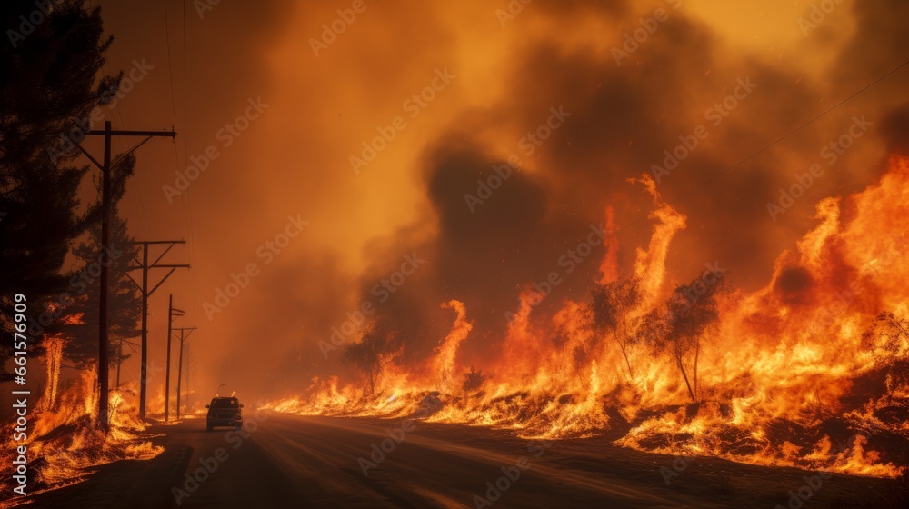 custom made wallpaper toronto digitaldangerous forest fire near a highway