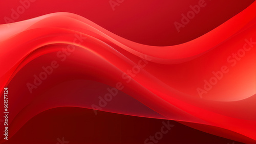abstract red background with smooth wavy lines.