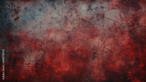 A background with a blood-like texture  resembling a concrete wall adorned with vivid red stains