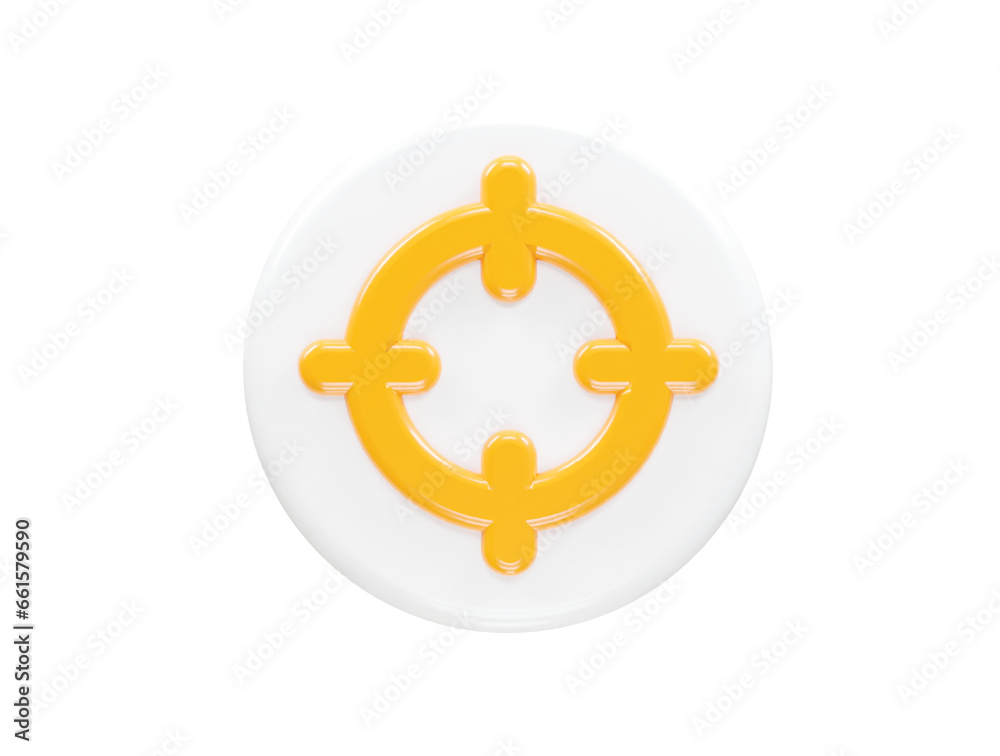 Target icon illustration 3d rendering element Target icon illustration 3d rendering element