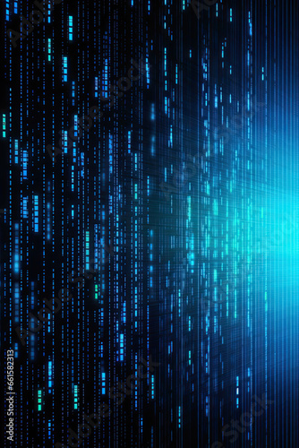 Abstract futuristic computer technology plexus matrix style blue binary code background wallpaper