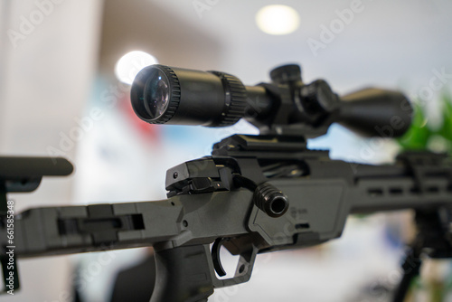 Canvastavla sniper rifle cocking handle, trigger and scope