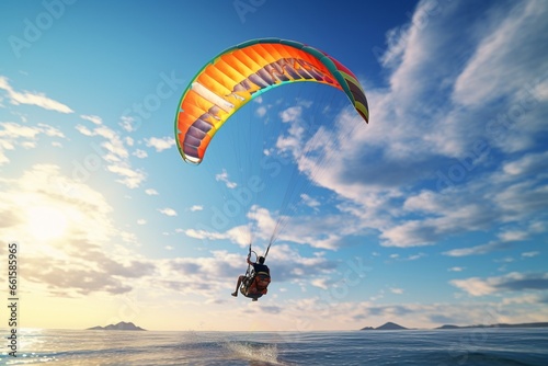 paraglider in the sky, Generative AI