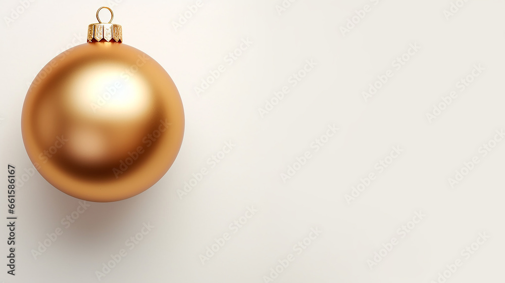 Christmas ball on pastel background. Flat lay, top view with copy space Christmas ball on pastel background. Flat lay, top view with copy space