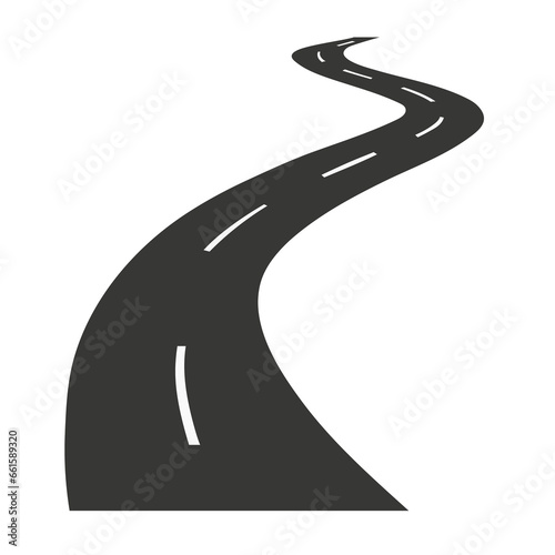Wallpaper Mural Winding road on an isolated white background. Road location infographic templates. Torontodigital.ca