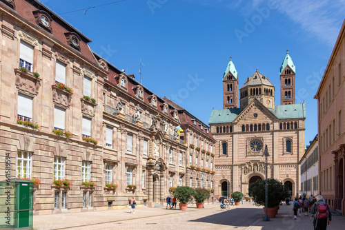 The city hall and the Cathedral of Speyer - Germany 