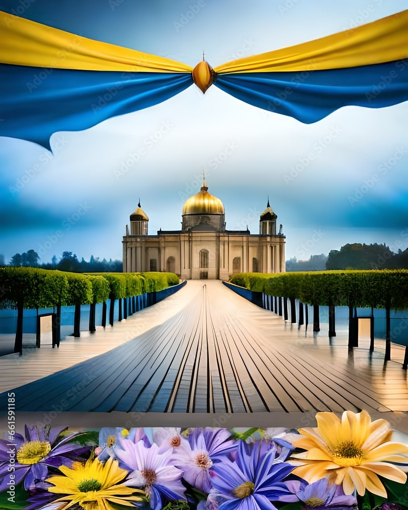 Fototapeta premium church on the river