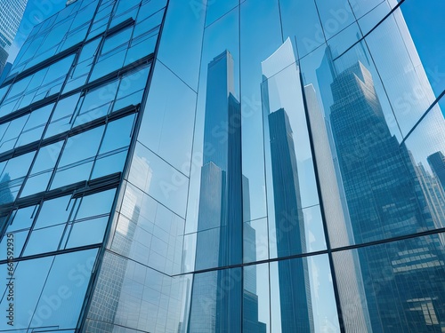 Reflective office buildings and skyscrapers