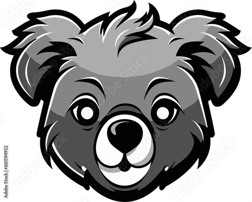Eyes of the Tree Hugger Emblematic Art Black Koala Silhouette Elegance Defined