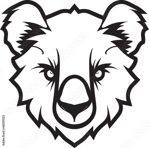 Eyes of the Tree Hugger Minimal Logo Koalas Fluff in Vector Form