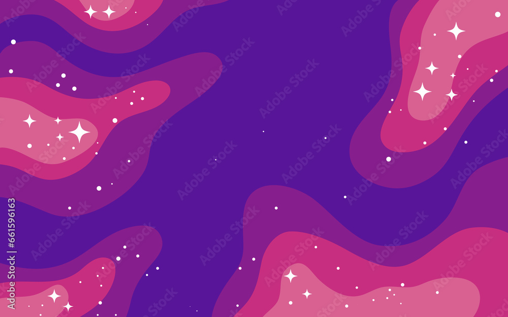 Vector space background . Cute flat style template with Stars in Outer space%09 Vector space background . Cute flat style template with Stars in Outer space%09