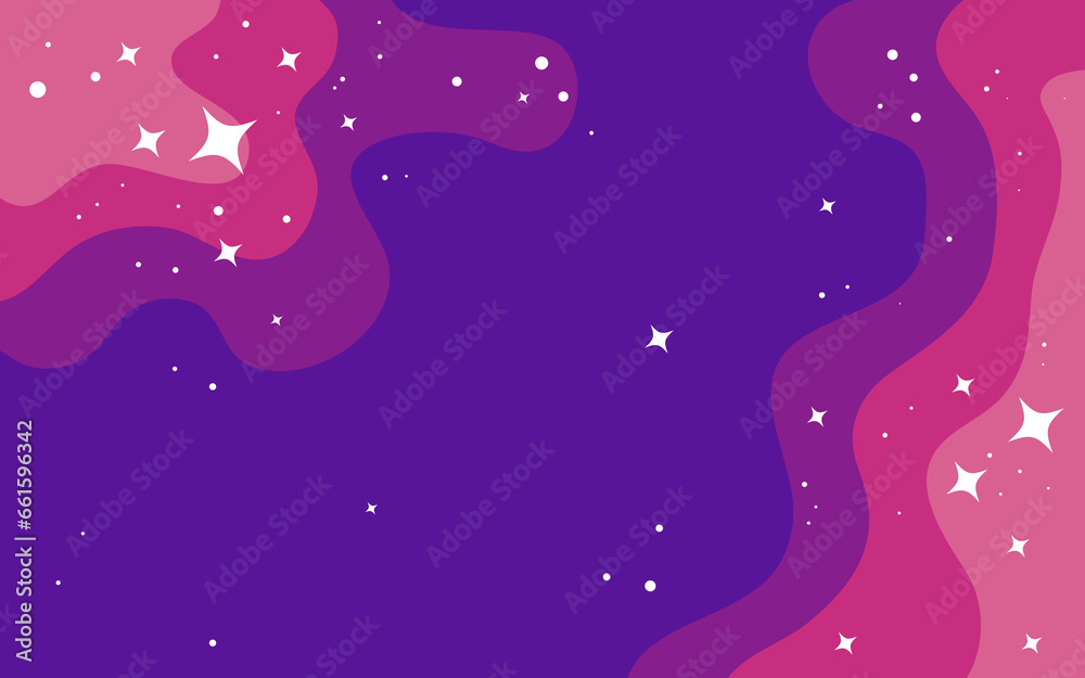 Vector space background . Cute flat style template with Stars in Outer space%09 Vector space background . Cute flat style template with Stars in Outer space%09