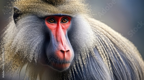 Bilde på lerret close up of a baboon