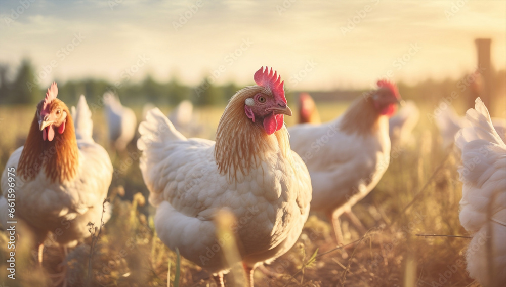 Hen farming nature bird poultry grass agriculture Hen farming nature bird poultry grass agriculture