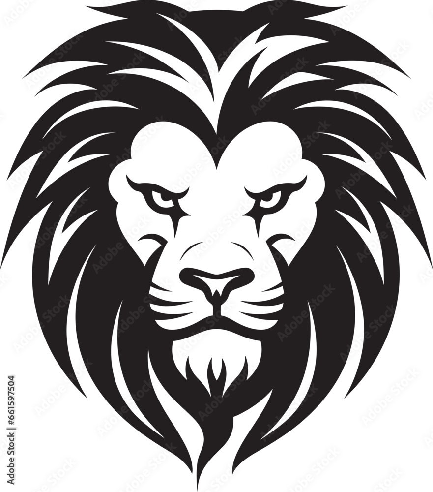 Lions Legacy Black Vector Emblem Excellence Roaring Dominance Lion Icon Design