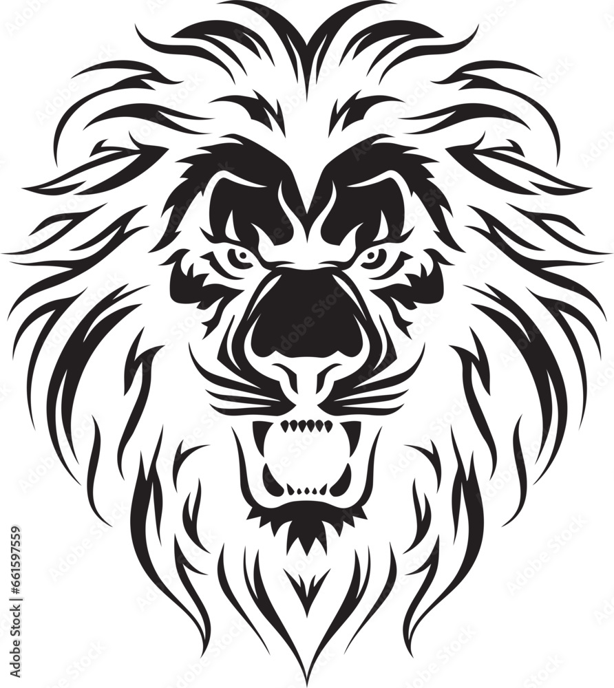 Pouncing Power Lion Logo Excellence Savage Majesty Black Vector Lion Emblem