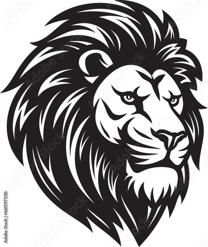 Majestic Majesty Lion Emblem in Vector Stylish Panther Black Vector Lion Icon Design