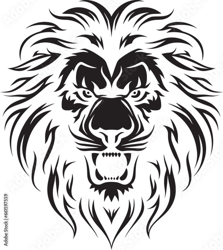 Pouncing Power Lion Logo Excellence Savage Majesty Black Vector Lion Emblem