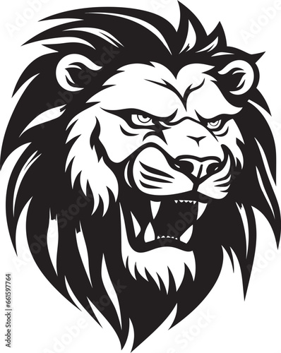 Regal Ruler The Black Lion Emblem Logo Design Wildcat Excellence A Lion Icon Excellence