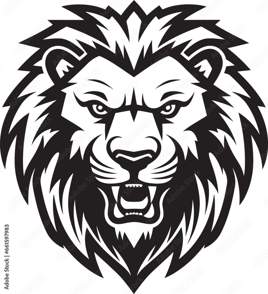 Elegant Sovereign The Regal Beauty of Lion Logo Ferocious Grace The Stylish Panther in Black Lion Icon
